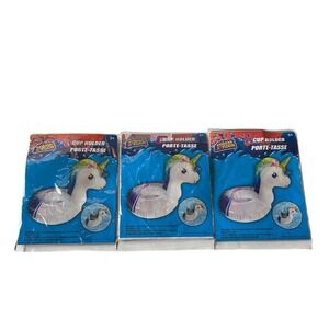 Splash N Swim Unicorn 3-Cup Holder Drink Beverage Pool Swim Floats